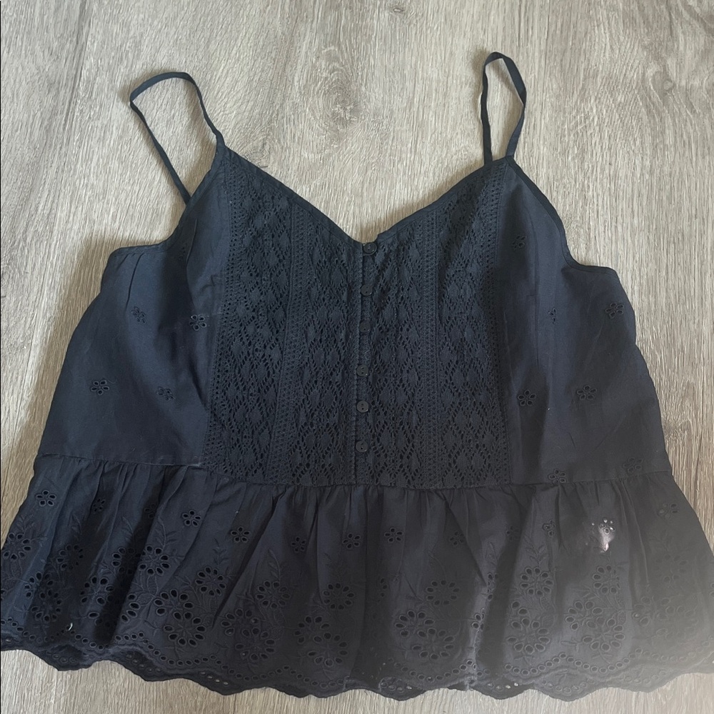 NWT Levi's Black Eyelet Lace Camisole